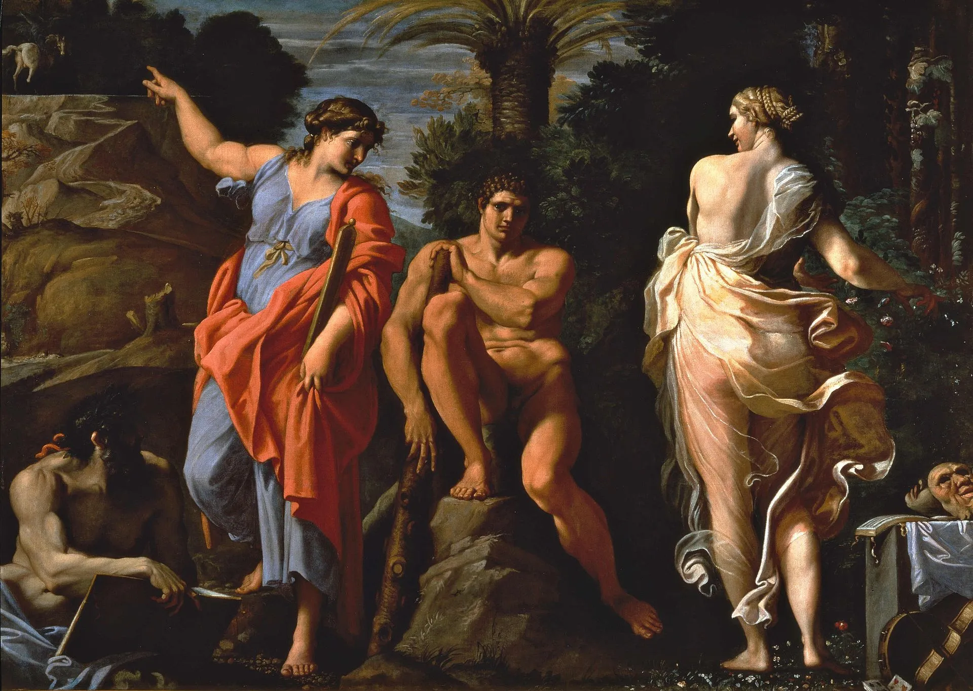 La elección de Hércules, cuadro de Annibale Carracci (1596).